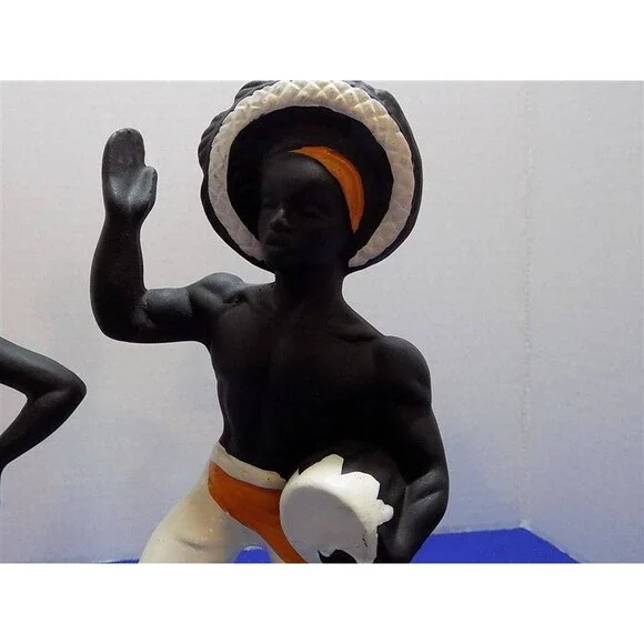 Vintage Calypso Caribbean Latin Dancer Drumer Figurine
